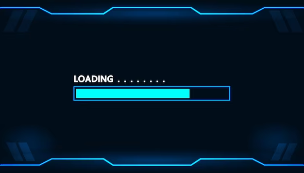 Game download progress bar on a computer screen