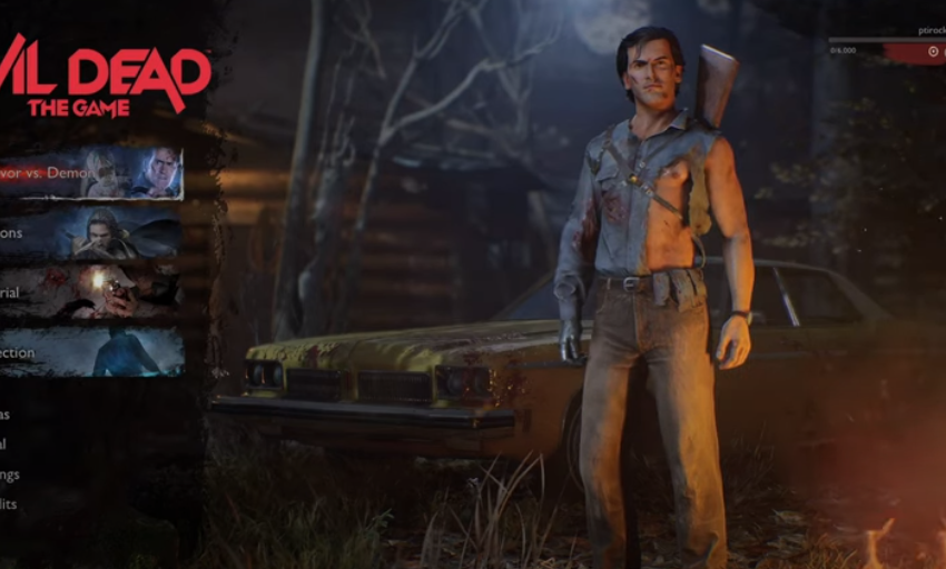 Evil Dead game board and menu