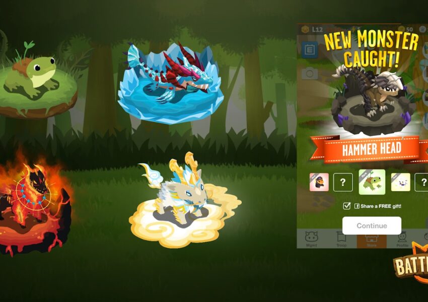various monsters in Battle Camp